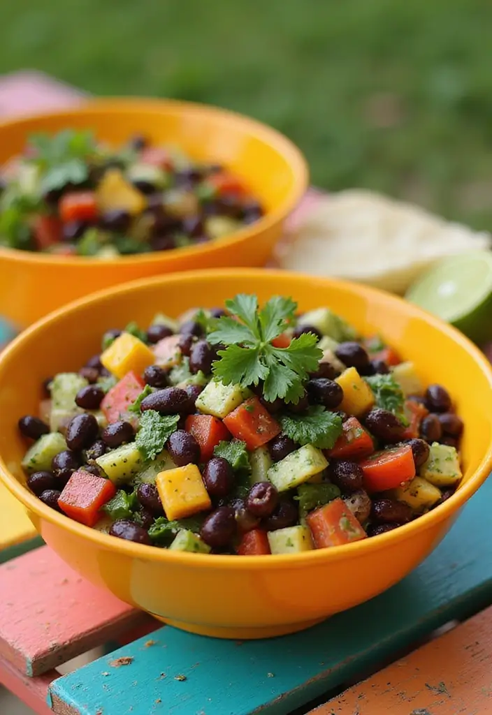 30 Black Bean Salad Recipes for a Protein-Packed Side - 8. Zesty Black Bean Salad with Cilantro-Lime Dressing