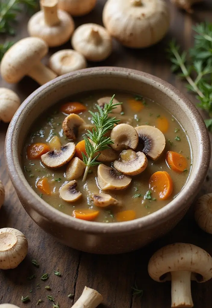 30 Blended Soup Recipes for Smooth Silky Comfort 69 30 Blended Soup Recipes for Smooth Silky Comfort - 11. Mushroom and Thyme Soup