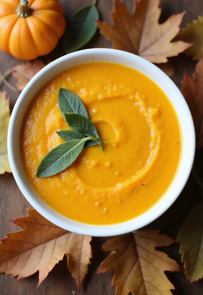 30 Blended Soup Recipes for Smooth Silky Comfort 8 30 Blended Soup Recipes for Smooth Silky Comfort - 2. Butternut Squash and Sage Soup