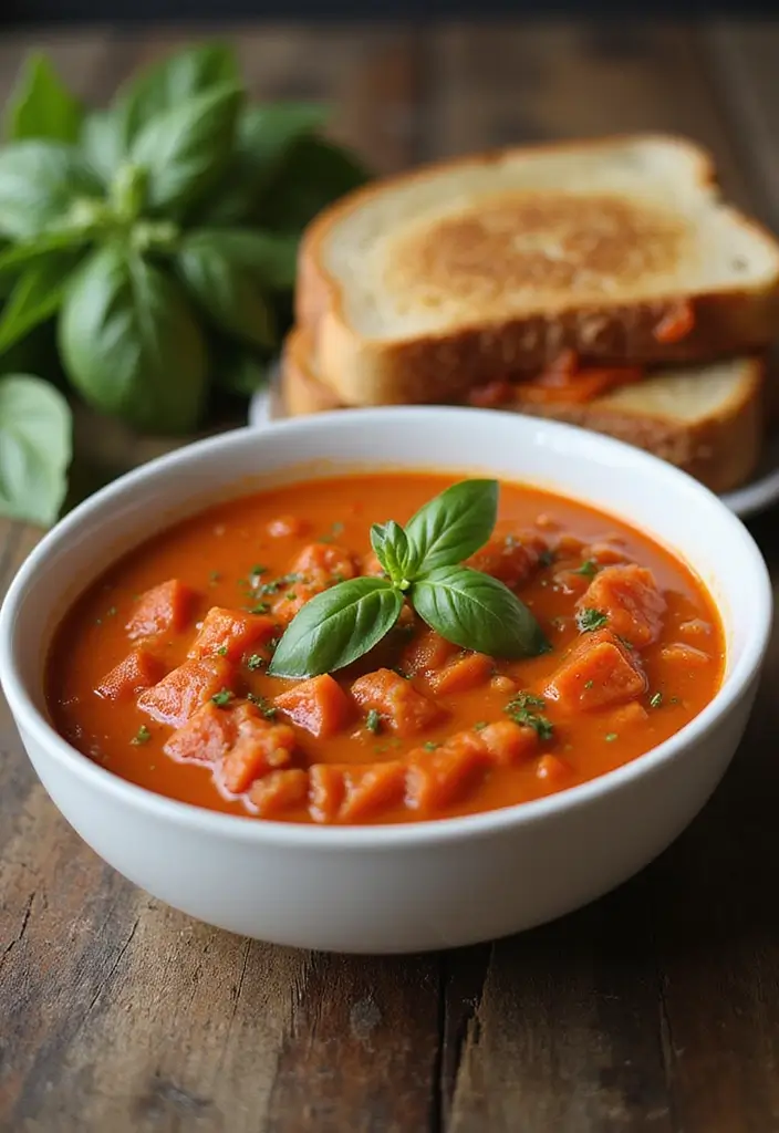 30 Blended Soup Recipes for Smooth Silky Comfort 137 30 Blended Soup Recipes for Smooth Silky Comfort - 21. Tomato and Basil Soup