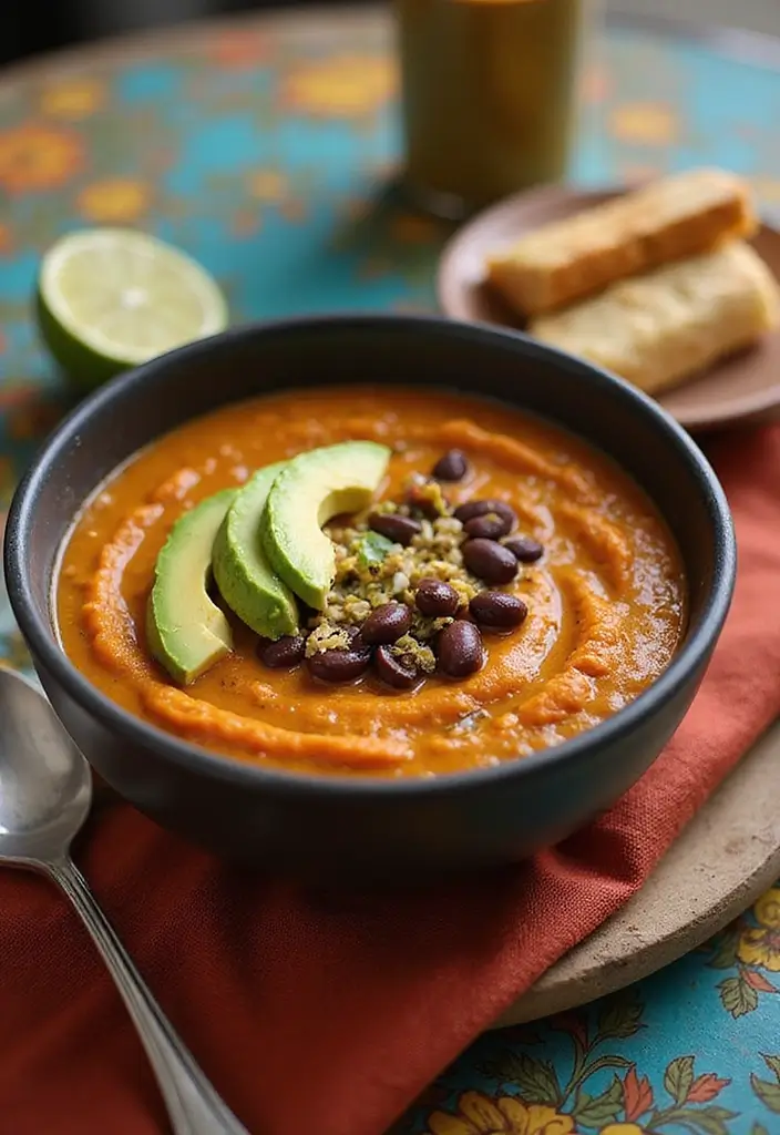 30 Blended Soup Recipes for Smooth Silky Comfort 193 30 Blended Soup Recipes for Smooth Silky Comfort - 29. Sweet Potato and Black Bean Soup