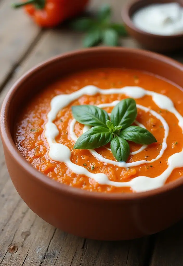 30 Blended Soup Recipes for Smooth Silky Comfort 41 30 Blended Soup Recipes for Smooth Silky Comfort - 7. Roasted Red Pepper Soup