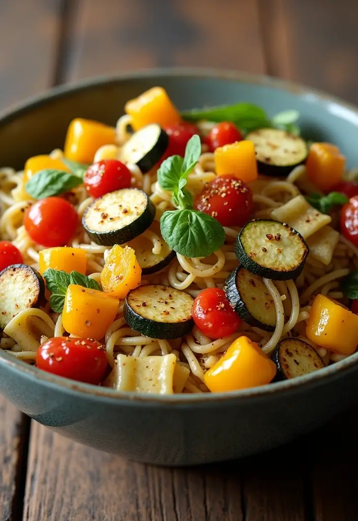 30 Bowtie Pasta Salad Recipes That Steal the Show - 14. Roasted Vegetable Bowtie Pasta Salad