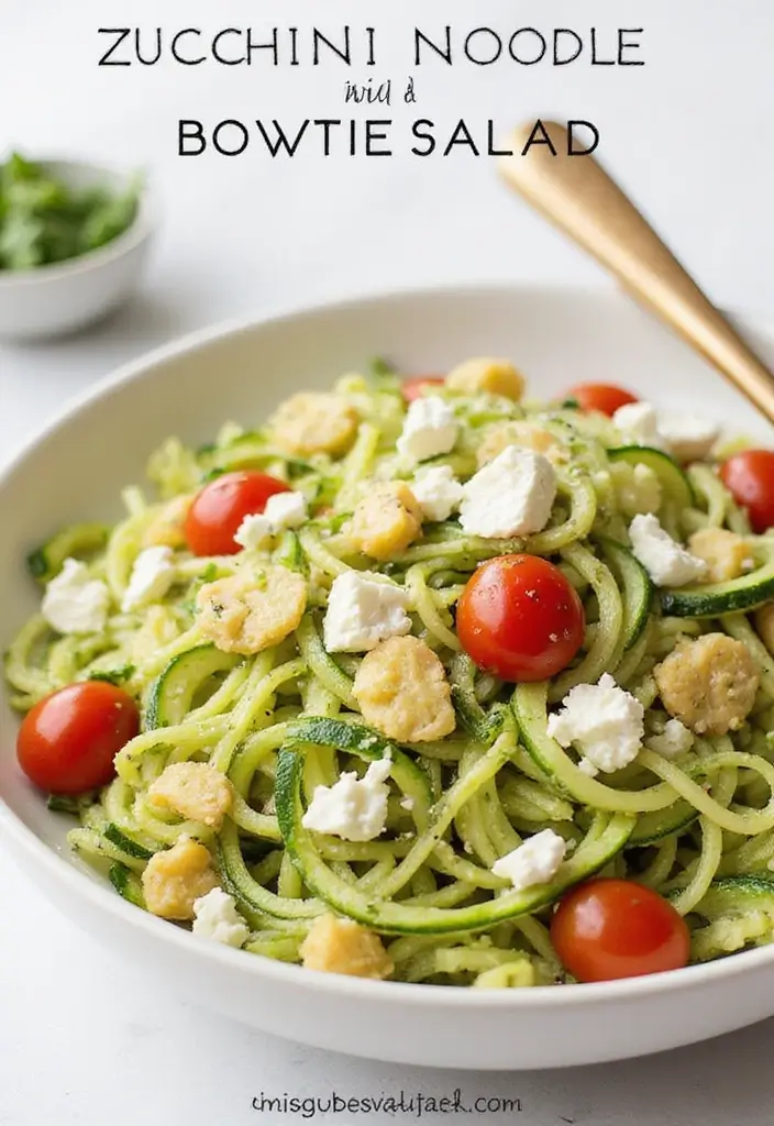 30 Bowtie Pasta Salad Recipes That Steal the Show - 18. Zucchini Noodle Bowtie Pasta Salad