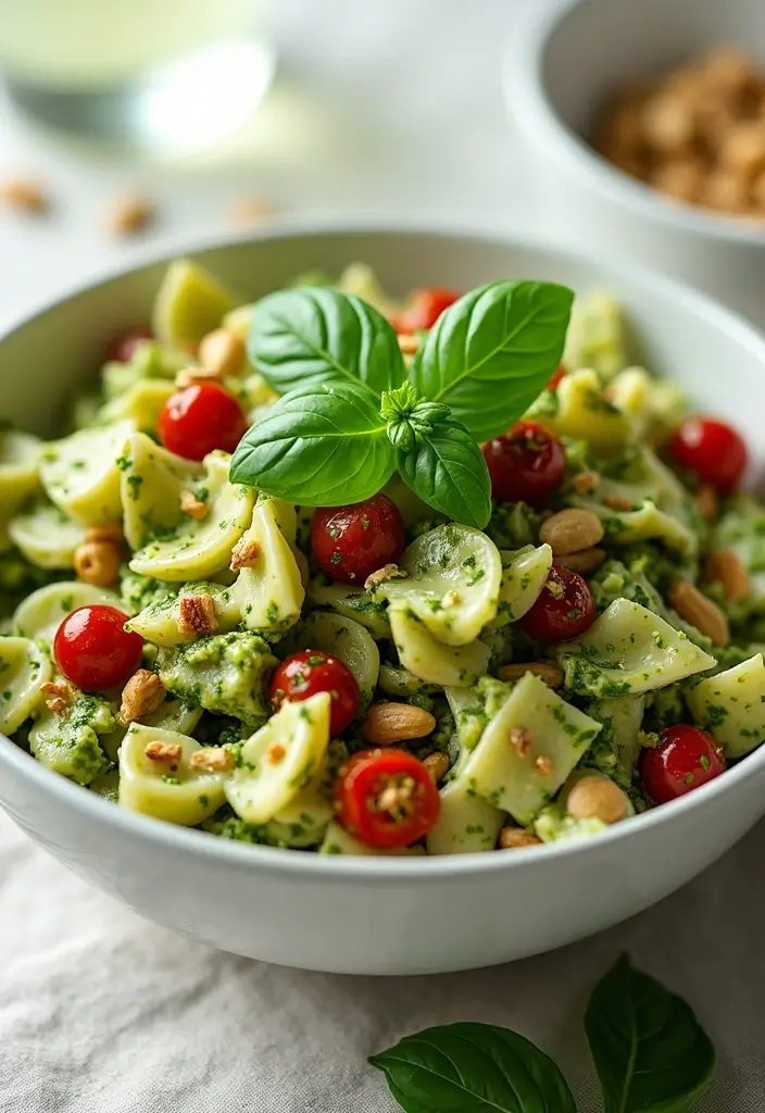 30 Bowtie Pasta Salad Recipes That Steal the Show - 3. Pesto Bowtie Pasta Salad