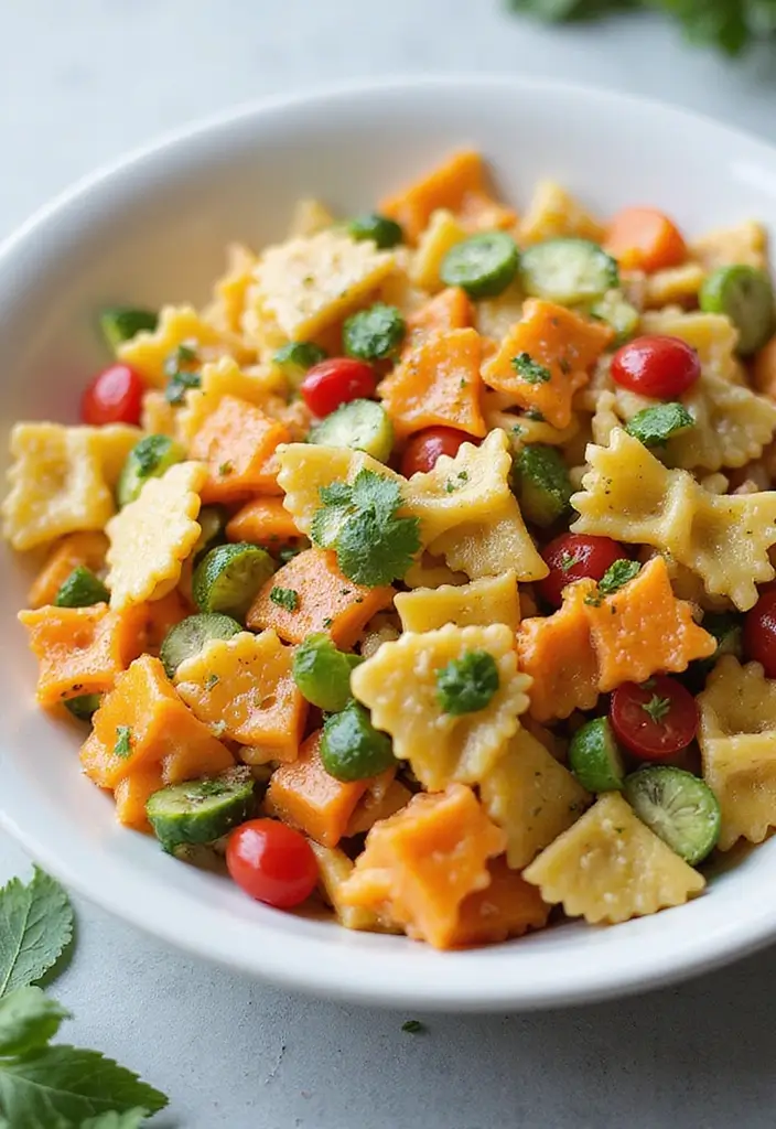 30 Bowtie Pasta Salad Recipes That Steal the Show - 4. Rainbow Veggie Bowtie Pasta Salad