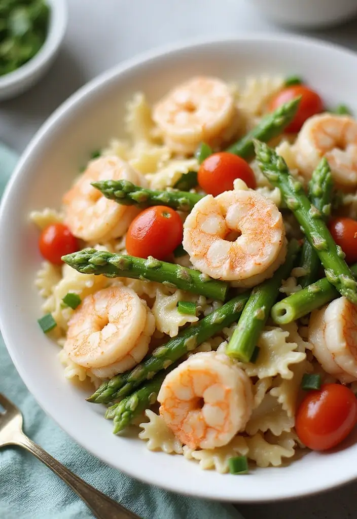 30 Bowtie Pasta Salad Recipes That Steal the Show - 7. Lemon Garlic Shrimp Bowtie Pasta Salad