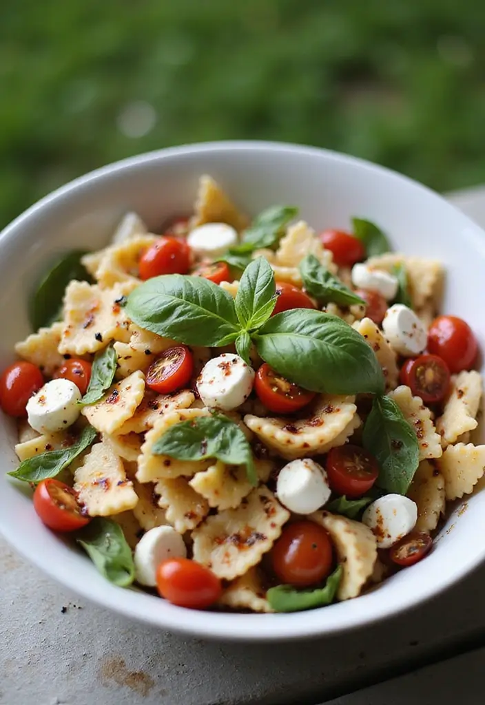 30 Bowtie Pasta Salad Recipes That Steal the Show - 9. Caprese Bowtie Pasta Salad