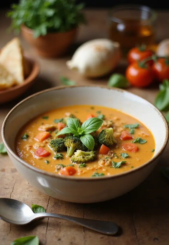 30 Broccoli Soup Recipes for Creamy Green Goodness 111 30 Broccoli Soup Recipes for Creamy Green Goodness - 17. Creamy Broccoli and Tomato Soup