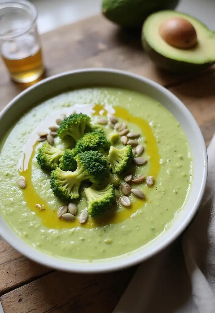 30 Broccoli Soup Recipes for Creamy Green Goodness 139 30 Broccoli Soup Recipes for Creamy Green Goodness - 21. Broccoli and Avocado Soup