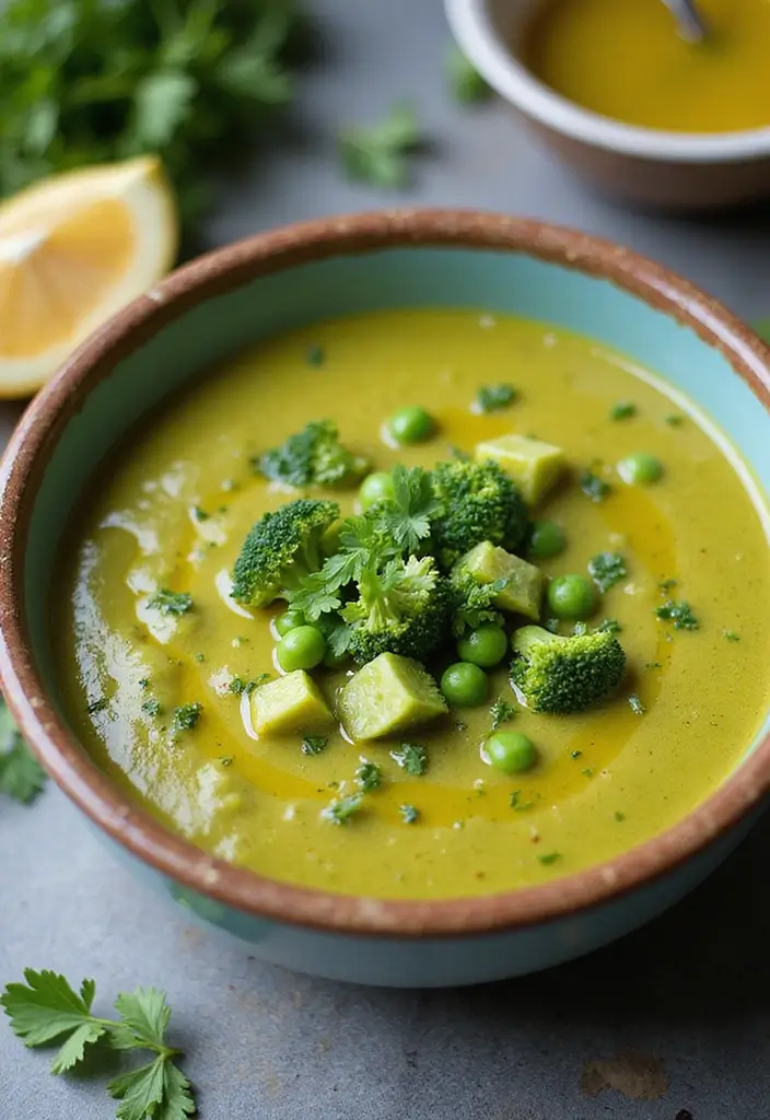 30 Broccoli Soup Recipes for Creamy Green Goodness 174 30 Broccoli Soup Recipes for Creamy Green Goodness - 26. Broccoli and Pea Soup