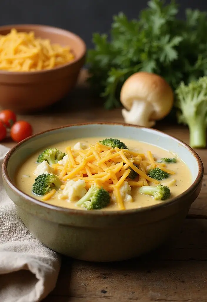 30 Broccoli Soup Recipes for Creamy Green Goodness 36 30 Broccoli Soup Recipes for Creamy Green Goodness - 6. Broccoli and Cauliflower Cheese Soup