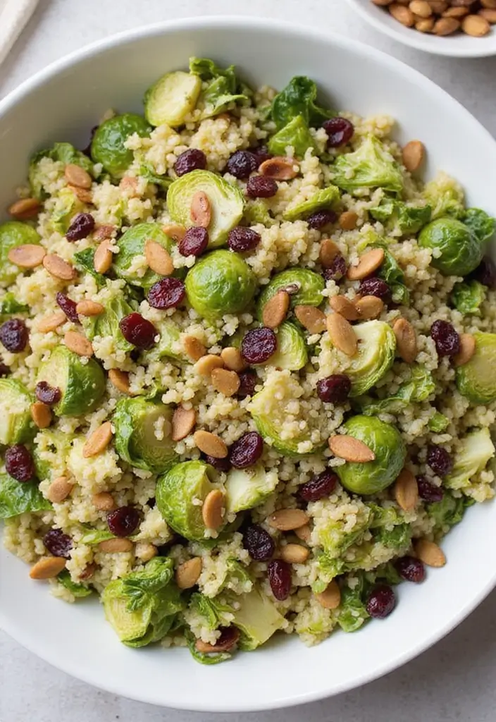 30 Brussels Sprout Salad Recipes for Crunchy Goodness - 13. Brussels Sprout Salad with Wild Rice and Cranberries