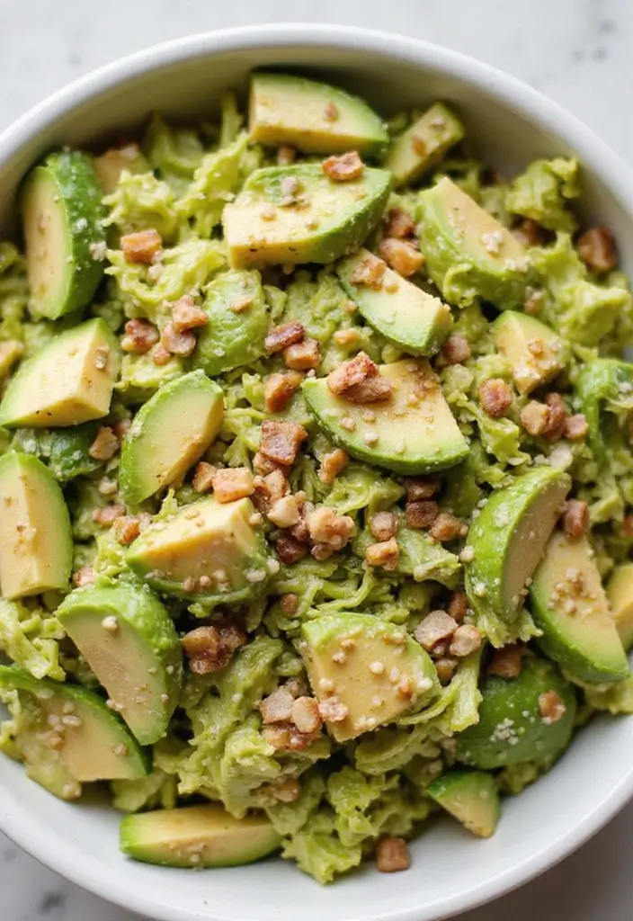 30 Brussels Sprout Salad Recipes for Crunchy Goodness - 14. Brussels Sprout Salad with Avocado and Smoky Dressing