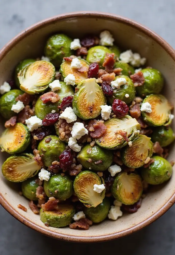 30 Brussels Sprout Salad Recipes for Crunchy Goodness - 2. Roasted Brussels Sprout Salad with Bacon and Maple Vinaigrette
