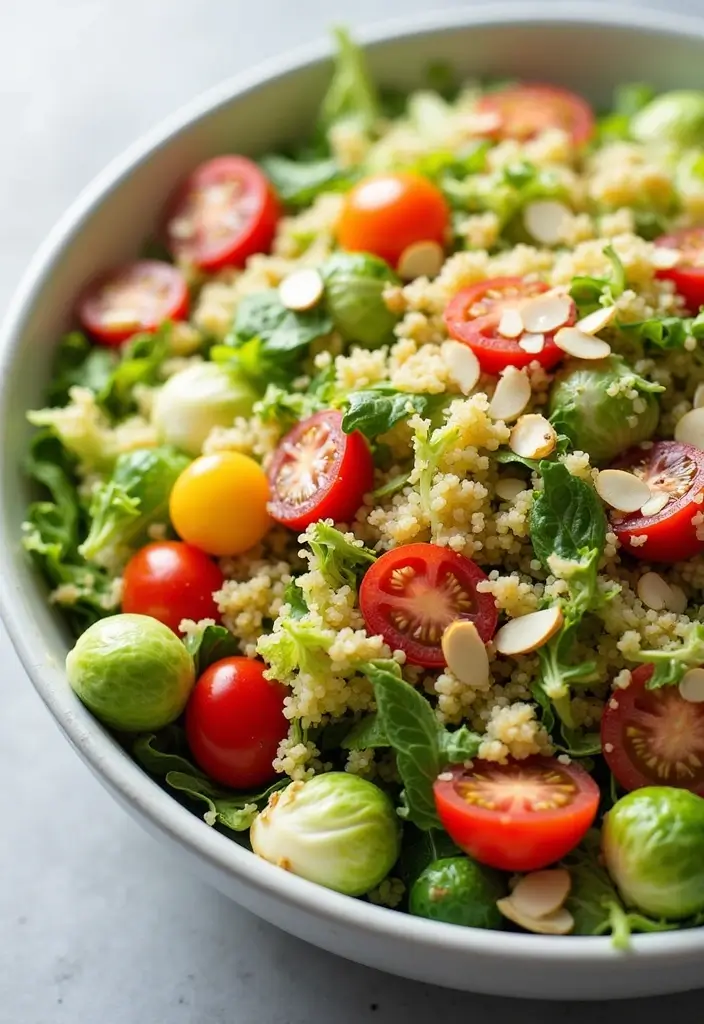 30 Brussels Sprout Salad Recipes for Crunchy Goodness - 3. Brussels Sprout Salad with Quinoa and Lemon Dressing