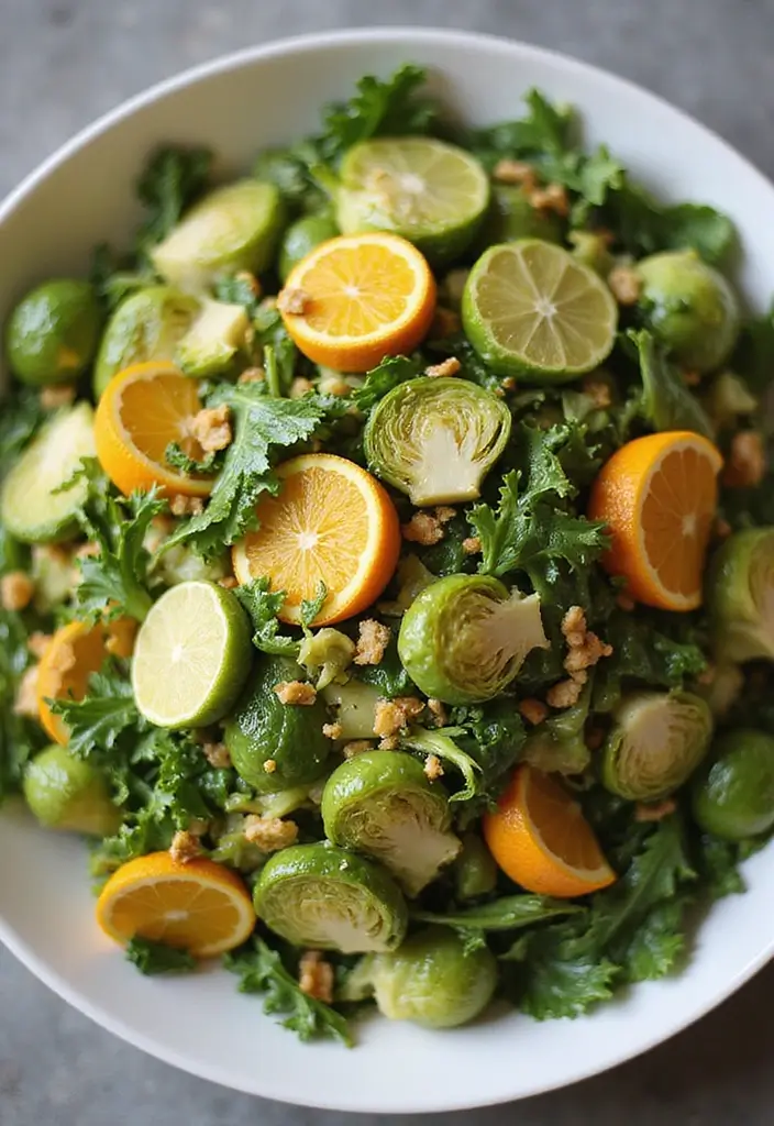 30 Brussels Sprout Salad Recipes for Crunchy Goodness - 8. Brussels Sprout and Arugula Salad with Citrus Vinaigrette