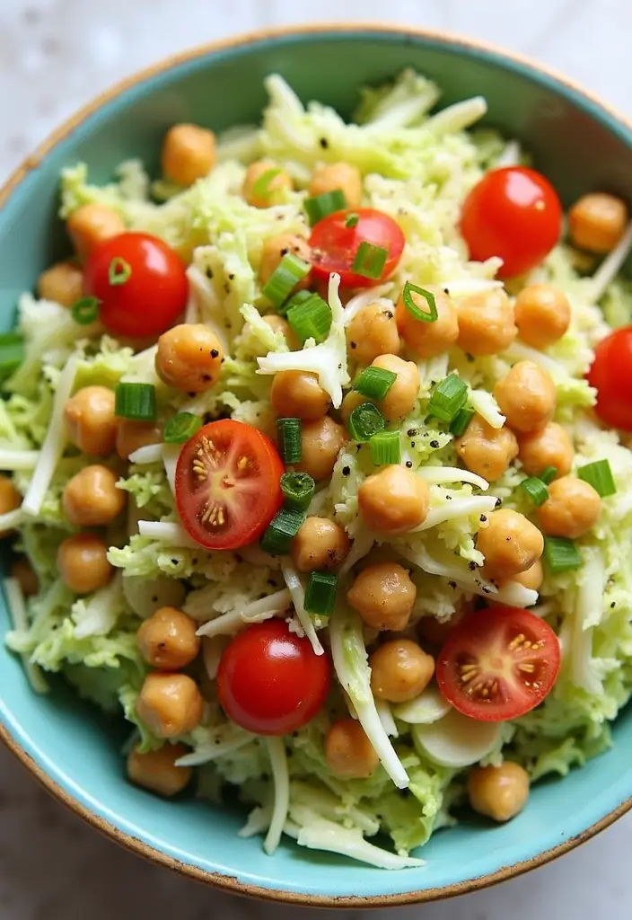30 Cabbage Salad Recipes for a Light Crunchy Bite - 11. Cabbage and Chickpea Salad