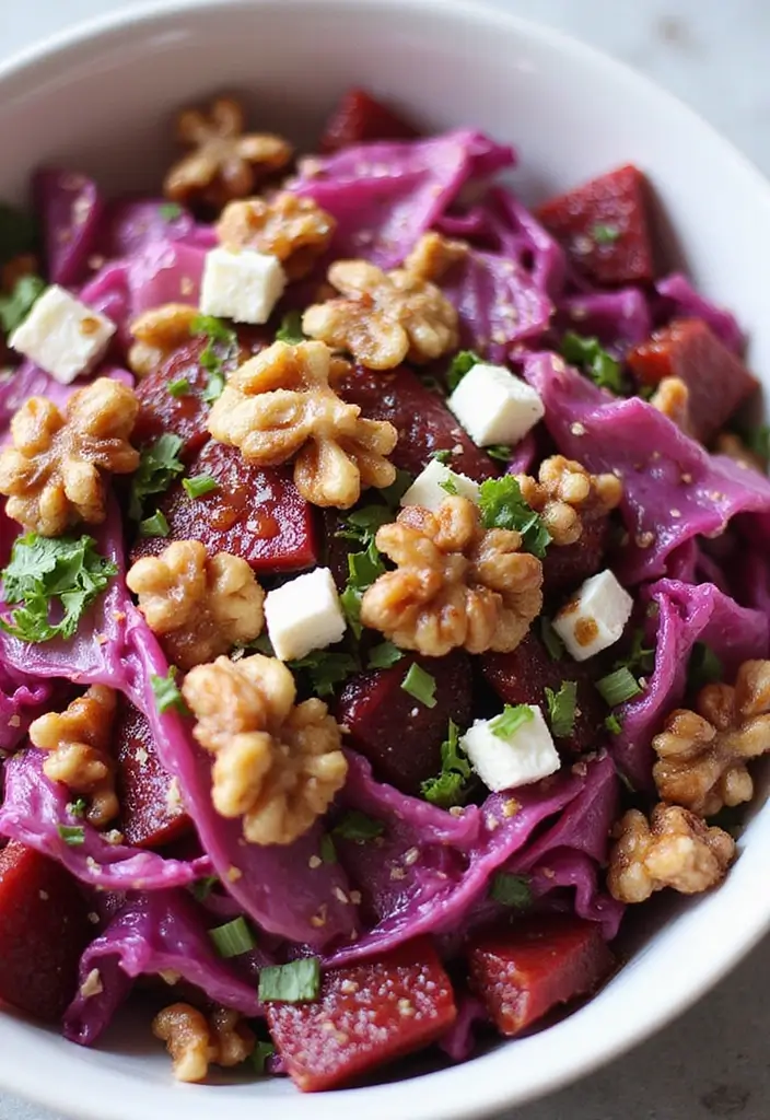 30 Cabbage Salad Recipes for a Light Crunchy Bite - 12. Cabbage and Beet Salad