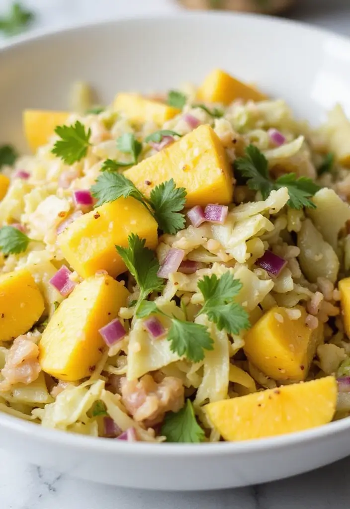30 Cabbage Salad Recipes for a Light Crunchy Bite - 15. Tropical Cabbage Salad