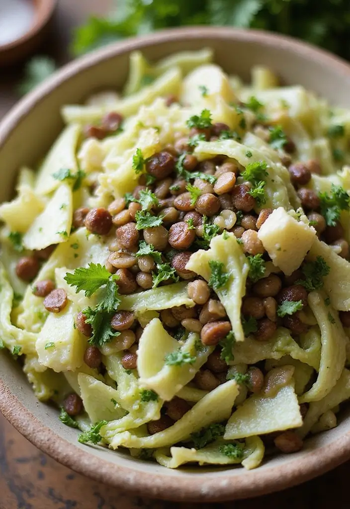 30 Cabbage Salad Recipes for a Light Crunchy Bite - 21. Cabbage and Lentil Salad
