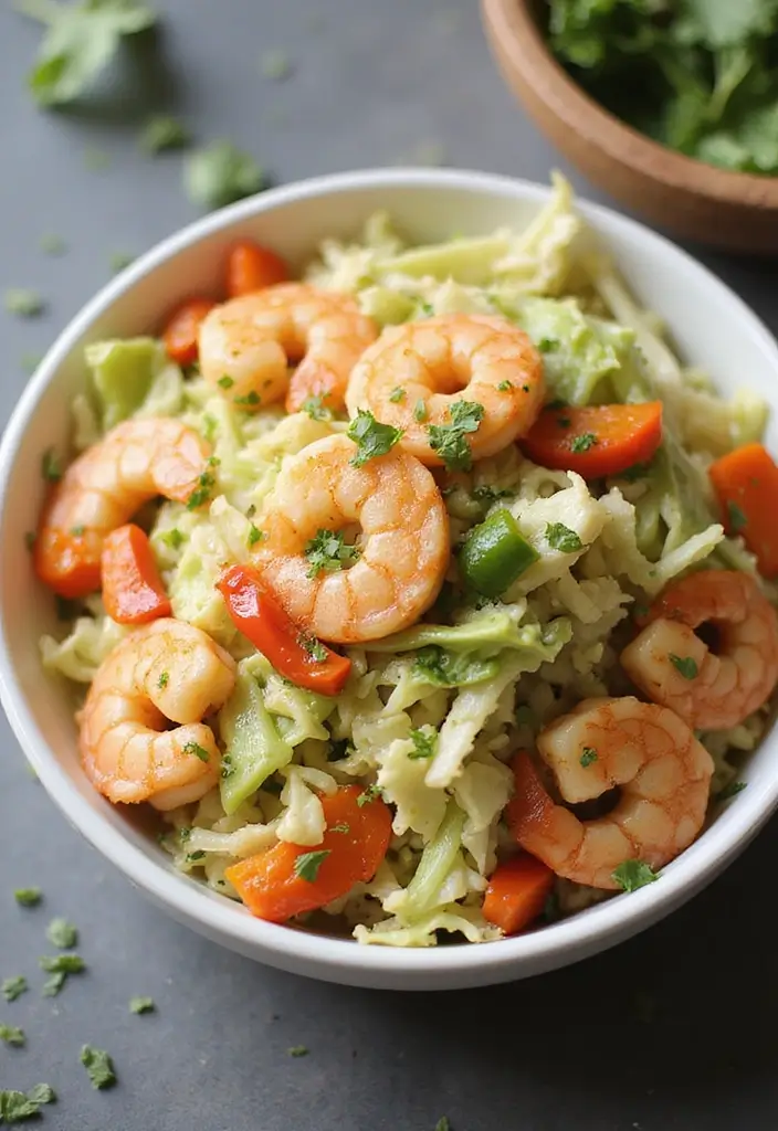 30 Cabbage Salad Recipes for a Light Crunchy Bite - 25. Cabbage and Shrimp Salad