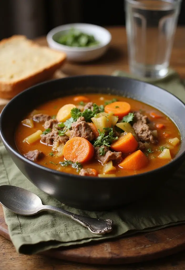 30 Carnivore Soup Recipes Packed with Protein - 24. Beef and Vegetable Soup