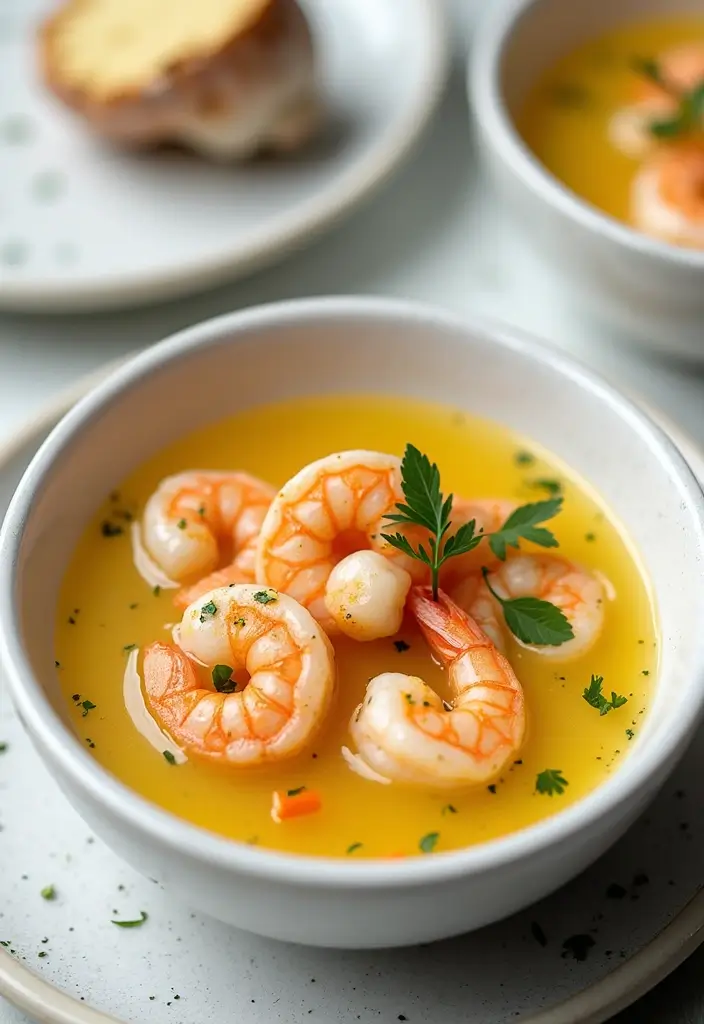 30 Carnivore Soup Recipes Packed with Protein - 26. Garlic Butter Shrimp Soup