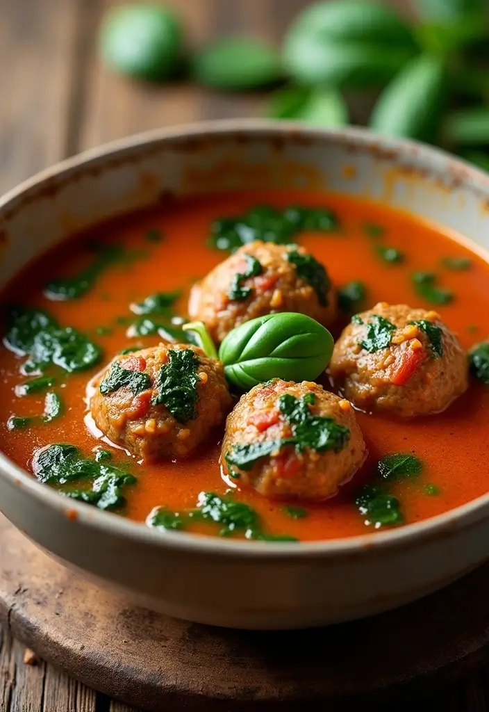 30 Carnivore Soup Recipes Packed with Protein - 29. Spinach and Meatball Soup