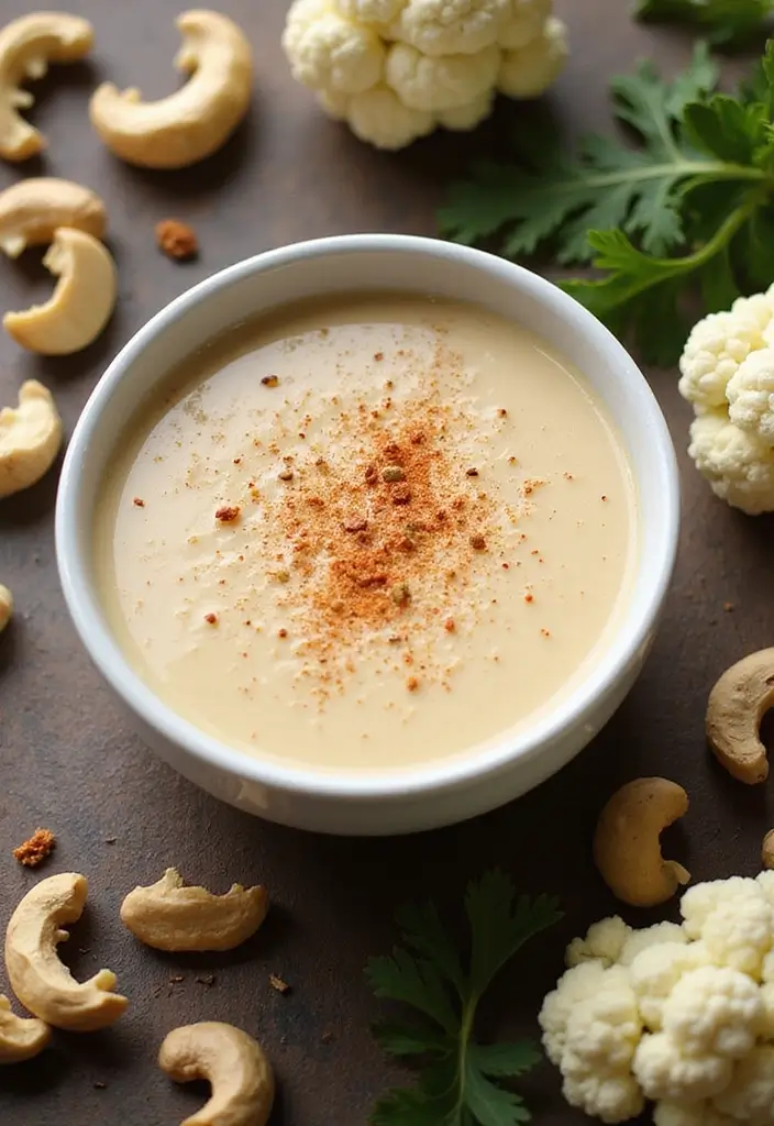 30 Cauliflower Soup Recipes That Are Creamy and Healthy - 15. Vegan Cream of Cauliflower Soup