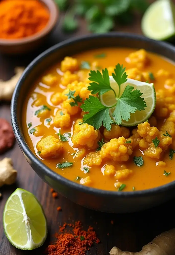 30 Cauliflower Soup Recipes That Are Creamy and Healthy - 2. Spicy Cauliflower Curry Soup