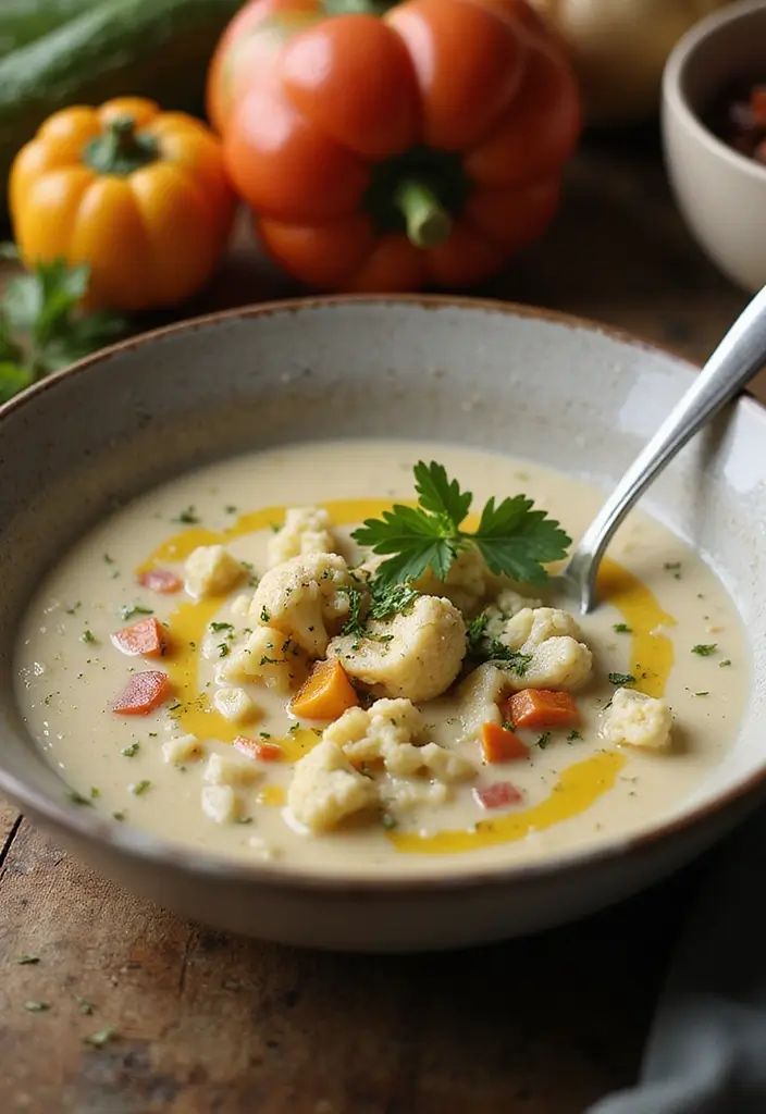 30 Cauliflower Soup Recipes That Are Creamy and Healthy - 21. Cauliflower Chowder