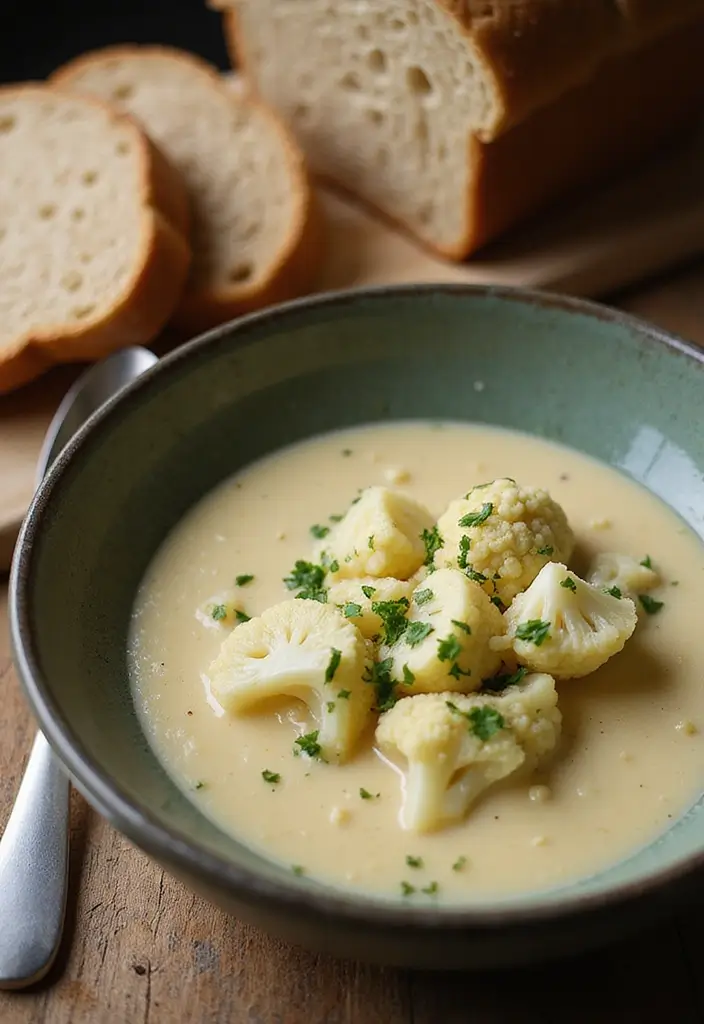 30 Cauliflower Soup Recipes That Are Creamy and Healthy - 4. Cauliflower and Leek Soup
