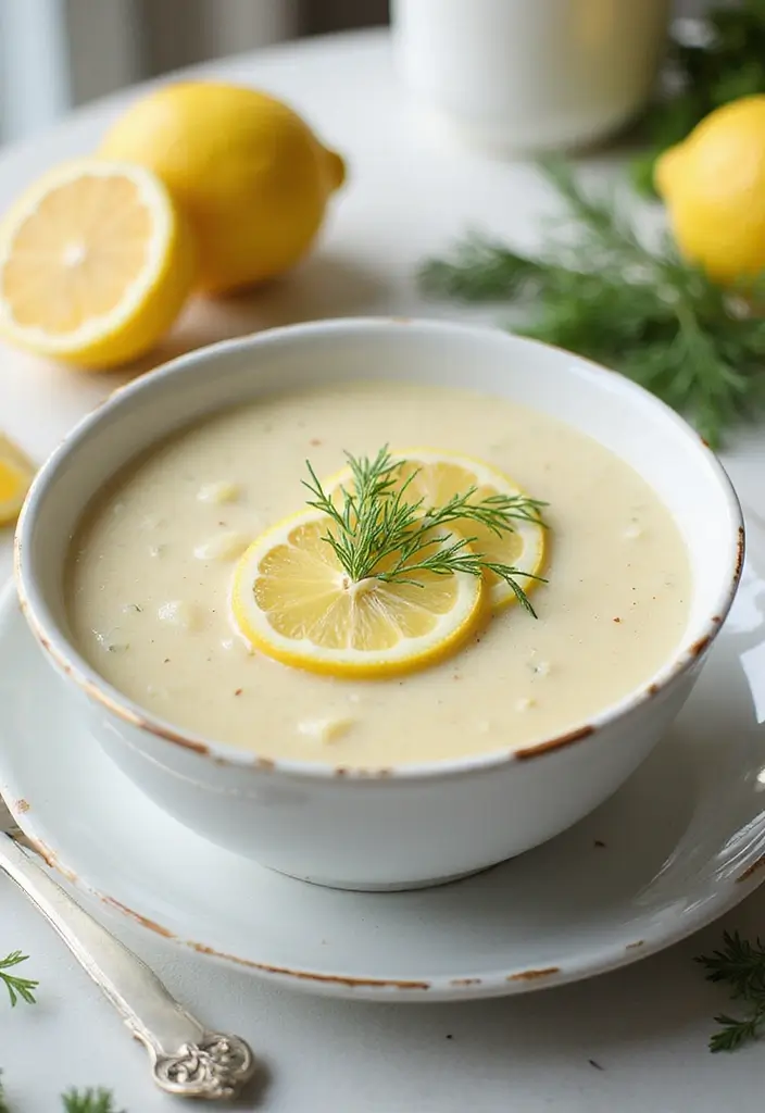 30 Cauliflower Soup Recipes That Are Creamy and Healthy - 8. Lemon and Dill Cauliflower Soup