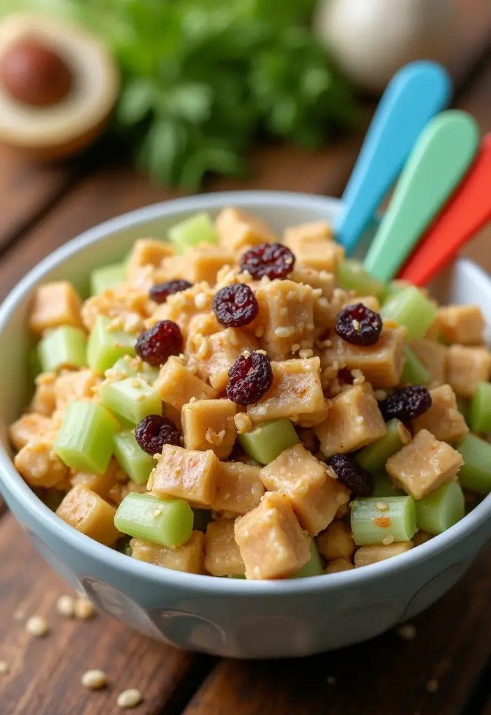 30 Celery Salad Recipes That Are Crisp and Refreshing - 1. Classic Celery and Peanut Butter Salad