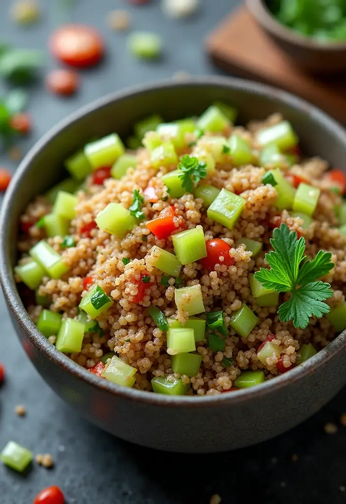 30 Celery Salad Recipes That Are Crisp and Refreshing - 10. Celery and Quinoa Salad