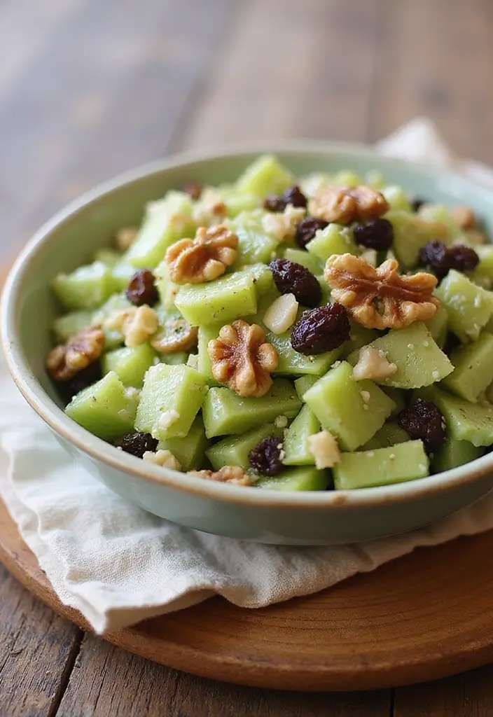 30 Celery Salad Recipes That Are Crisp and Refreshing - 15. Celery, Raisin, and Walnut Salad
