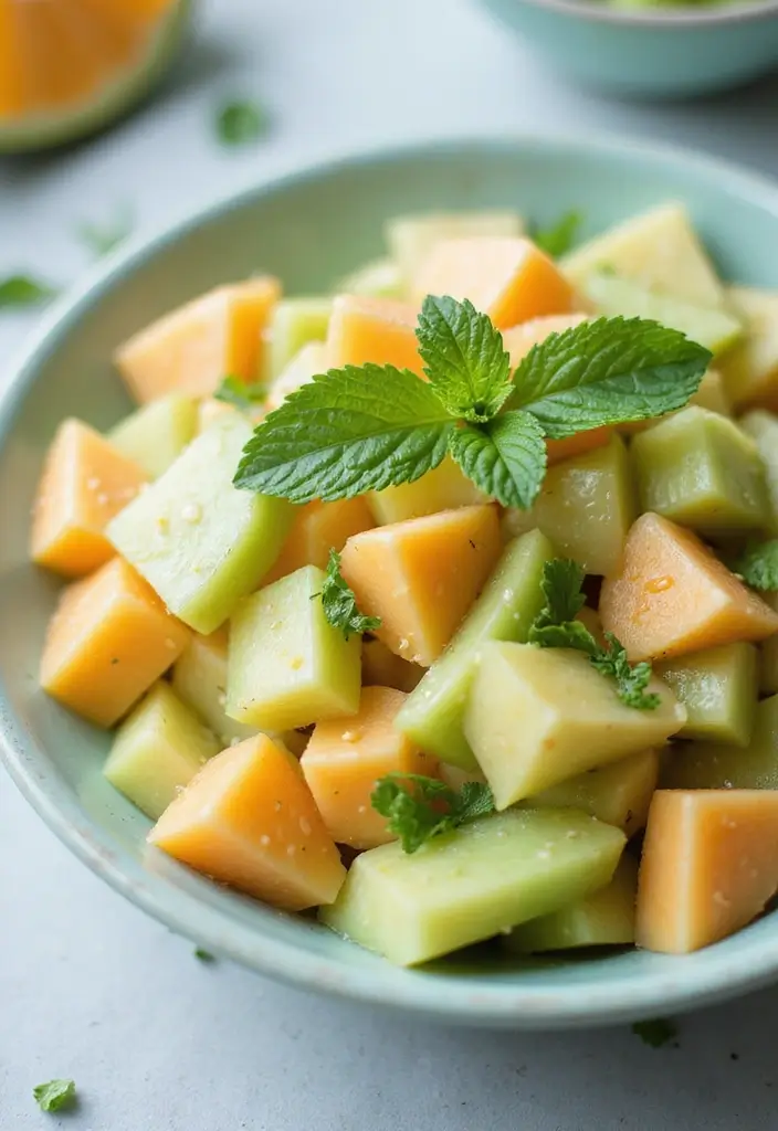 30 Celery Salad Recipes That Are Crisp and Refreshing - 18. Celery and Honeydew Salad