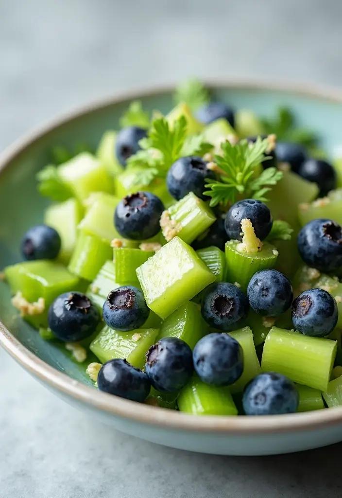 30 Celery Salad Recipes That Are Crisp and Refreshing - 21. Celery and Blueberry Salad