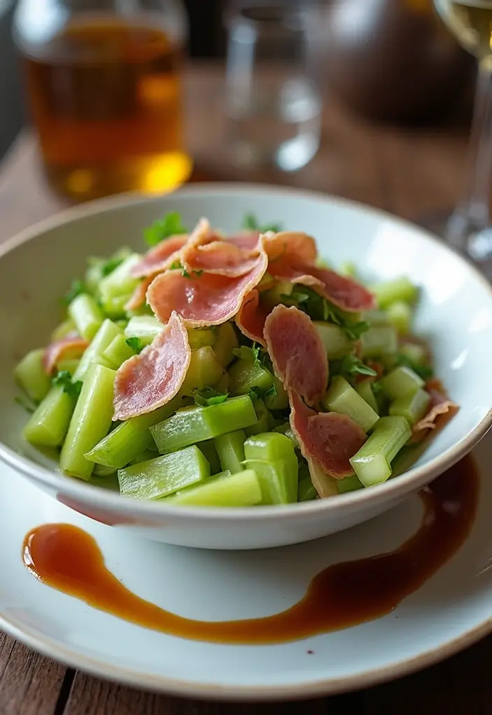 30 Celery Salad Recipes That Are Crisp and Refreshing - 28. Celery and Prosciutto Salad