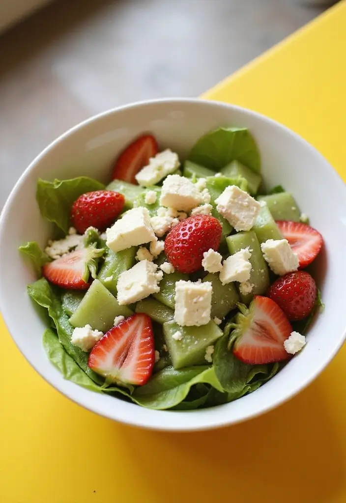 30 Celery Salad Recipes That Are Crisp and Refreshing - 30. Celery and Strawberry Salad