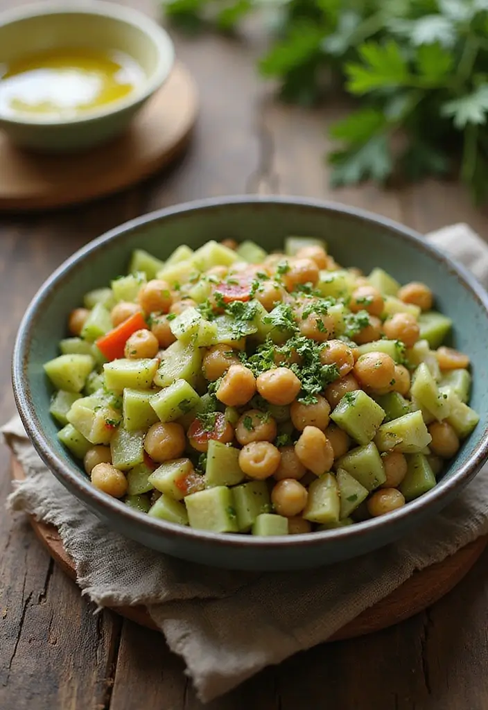 30 Celery Salad Recipes That Are Crisp and Refreshing - 7. Celery and Chickpea Salad