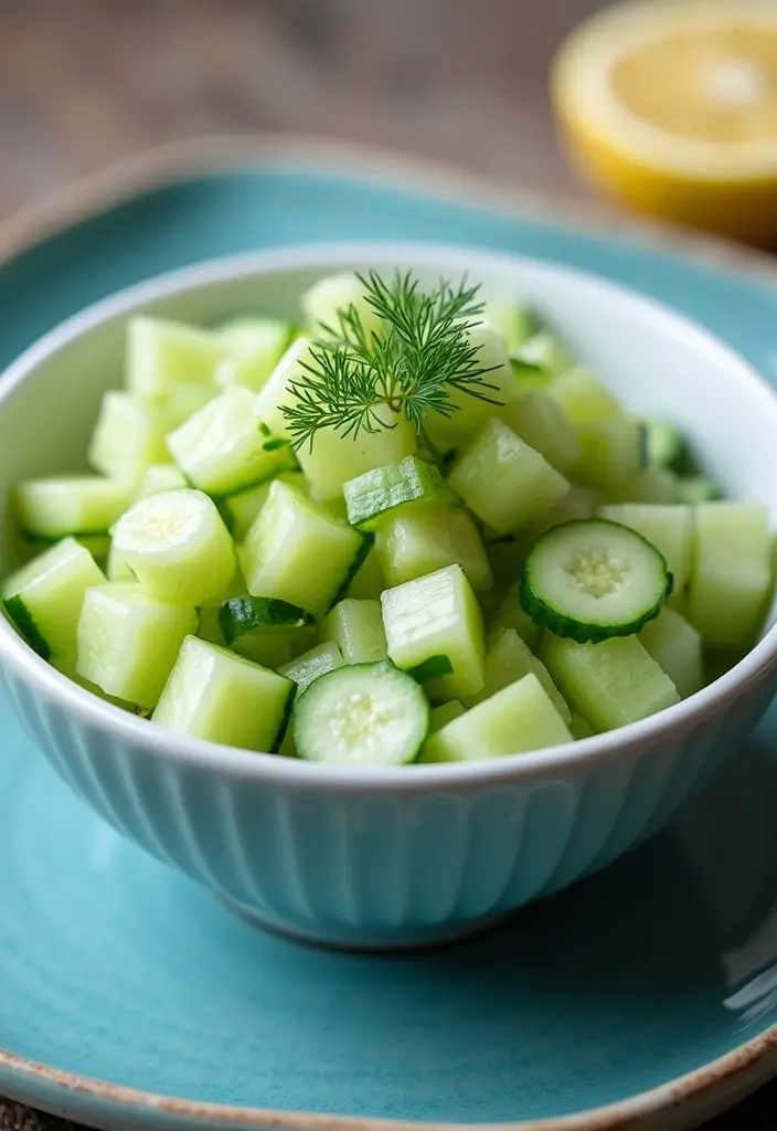 30 Celery Salad Recipes That Are Crisp and Refreshing - 8. Celery and Cucumber Salad