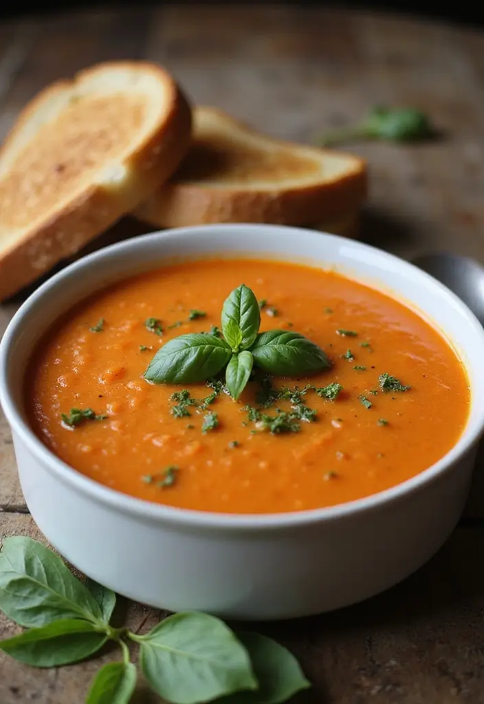 30 Cheap Soup Recipes That Taste Surprisingly Gourmet 1 30 Cheap Soup Recipes That Taste Surprisingly Gourmet - 1. Creamy Tomato Basil Soup