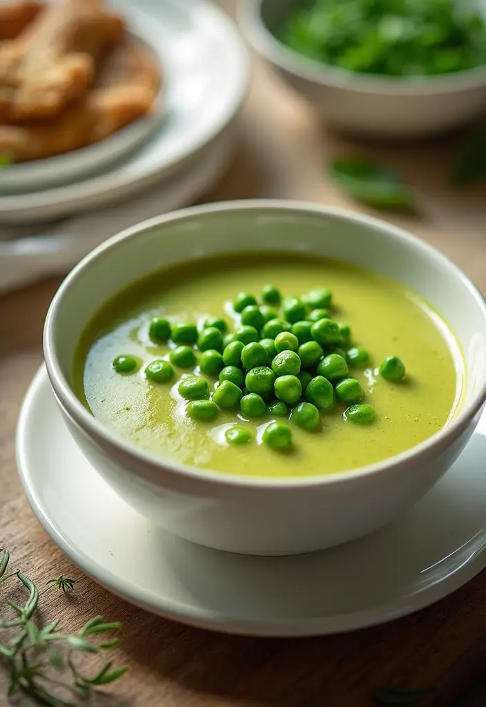 30 Chicken Broth Soup Recipes That Heal and Nourish - 17. Chicken and Pea Soup