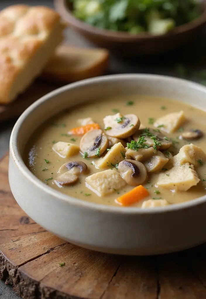 30 Chicken Broth Soup Recipes That Heal and Nourish - 22. Chicken and Mushroom Soup