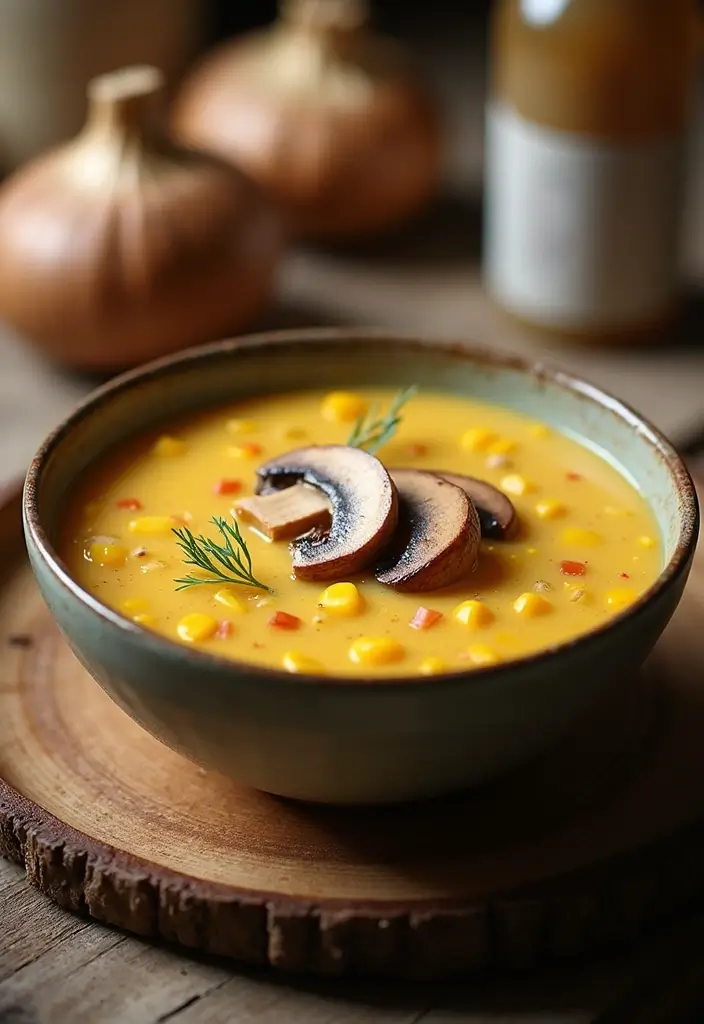 30 Chicken Corn Soup Recipes for Sweet and Savory Bowls 83 30 Chicken Corn Soup Recipes for Sweet and Savory Bowls - 13. Rustic Chicken Corn and Mushroom Soup