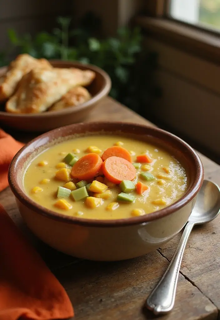 30 Chicken Corn Soup Recipes for Sweet and Savory Bowls 118 30 Chicken Corn Soup Recipes for Sweet and Savory Bowls - 18. Chicken Corn Soup with Carrots and Celery