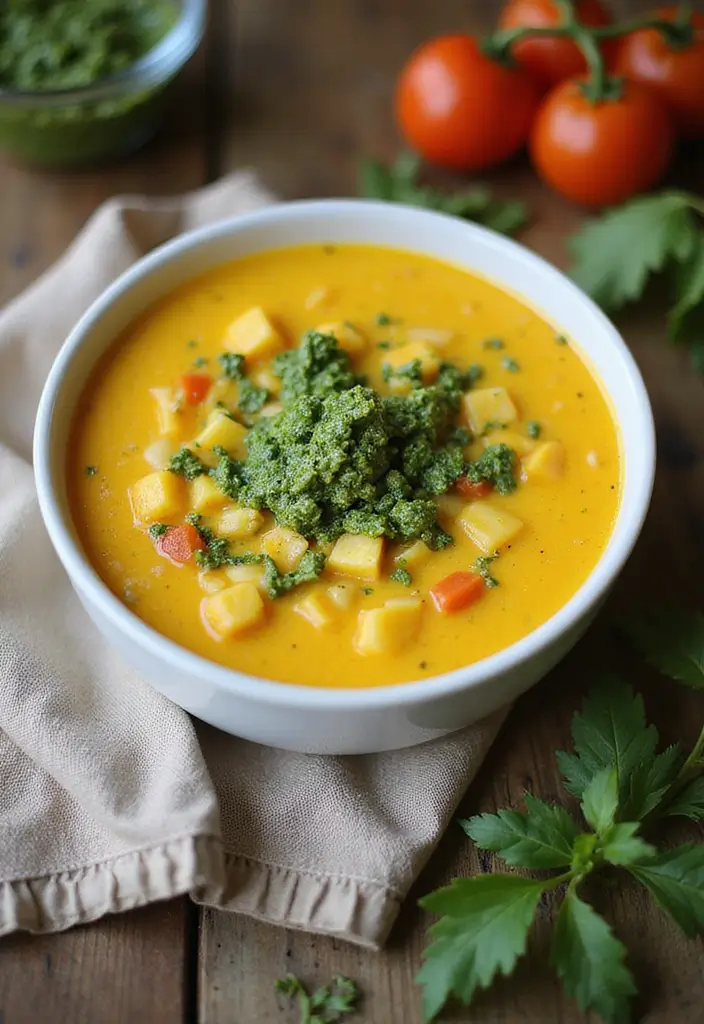 30 Chicken Corn Soup Recipes for Sweet and Savory Bowls 130 30 Chicken Corn Soup Recipes for Sweet and Savory Bowls - 20. Chicken Corn Soup with Pesto