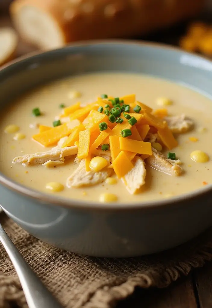 30 Chicken Corn Soup Recipes for Sweet and Savory Bowls 170 30 Chicken Corn Soup Recipes for Sweet and Savory Bowls - 26. Chicken Corn Soup with Cheddar
